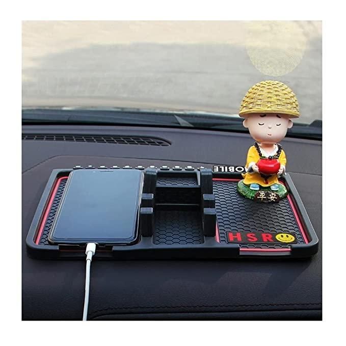 HSR Multifunction Car Phone & GPS Holder – Anti-Slip Silicone Dashboard Pad