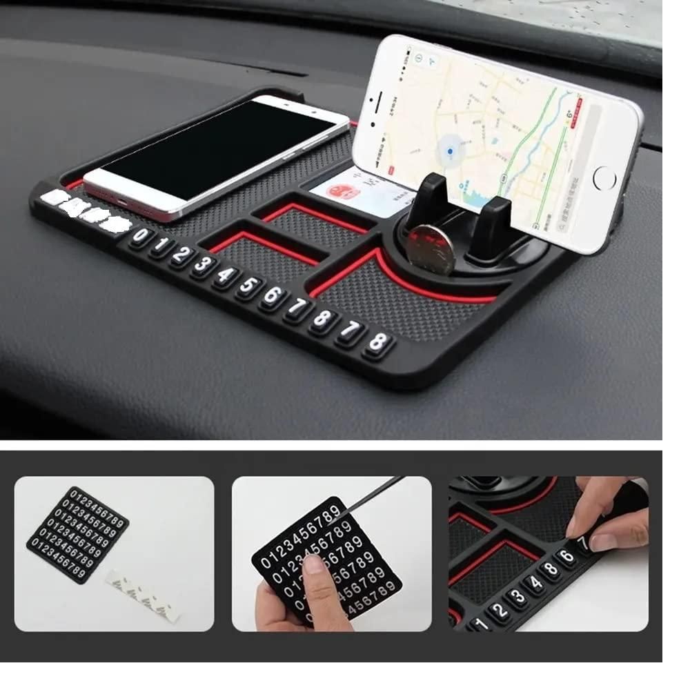 HSR Multifunction Car Phone & GPS Holder – Anti-Slip Silicone Dashboard Pad