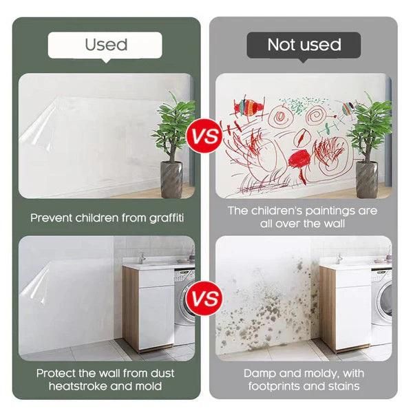 Self-Adhesive Transparent Electrostatic Wall Protection Film – Buy 1 Get 1 Free (Pack of 2)