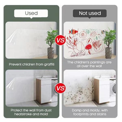 Self-Adhesive Transparent Electrostatic Wall Protection Film – Buy 1 Get 1 Free (Pack of 2)