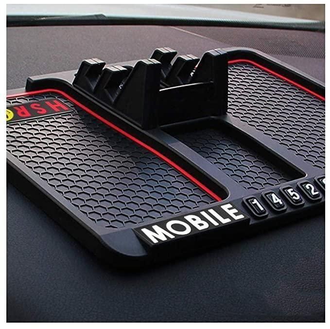HSR Multifunction Car Phone & GPS Holder – Anti-Slip Silicone Dashboard Pad