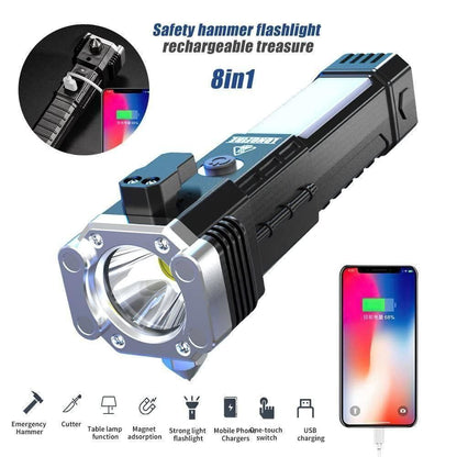 Portable Rechargeable LED Torch Flashlight – High Brightness, Long Battery Life