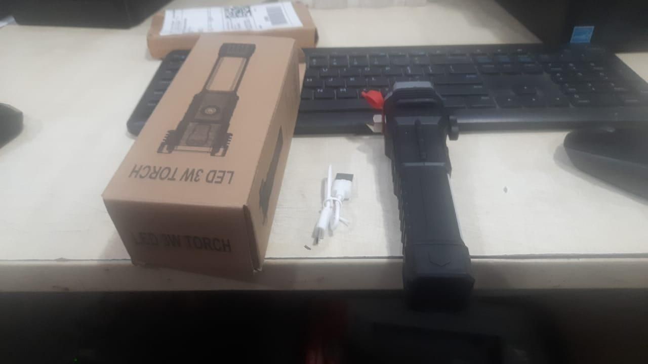 Portable Rechargeable LED Torch Flashlight – High Brightness, Long Battery Life