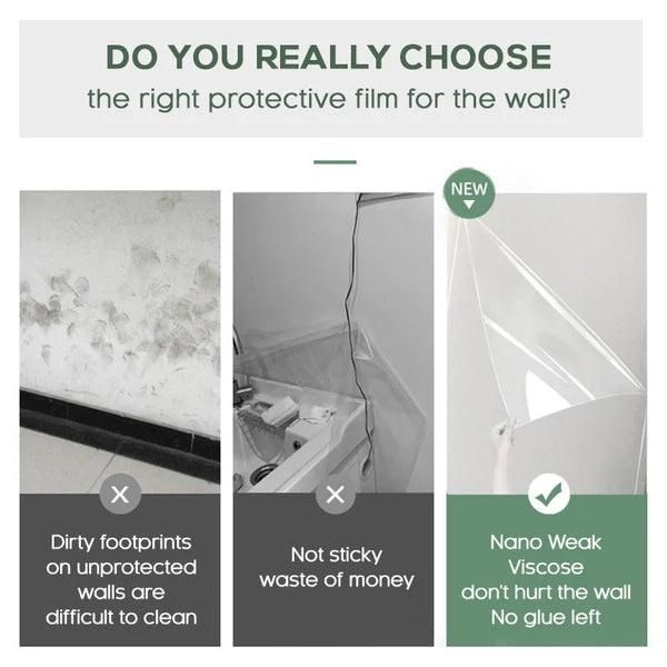 Self-Adhesive Transparent Electrostatic Wall Protection Film – Buy 1 Get 1 Free (Pack of 2)