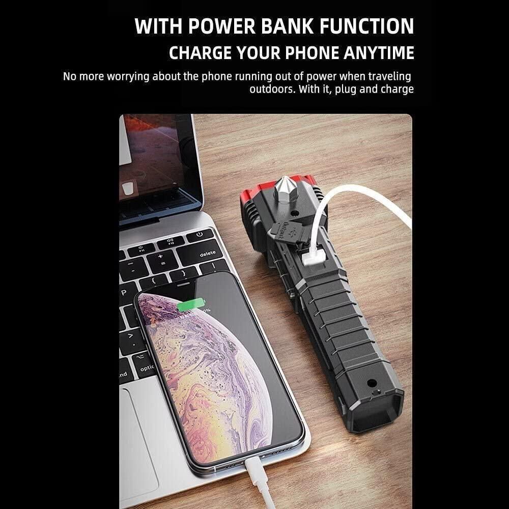 Portable Rechargeable LED Torch Flashlight – High Brightness, Long Battery Life