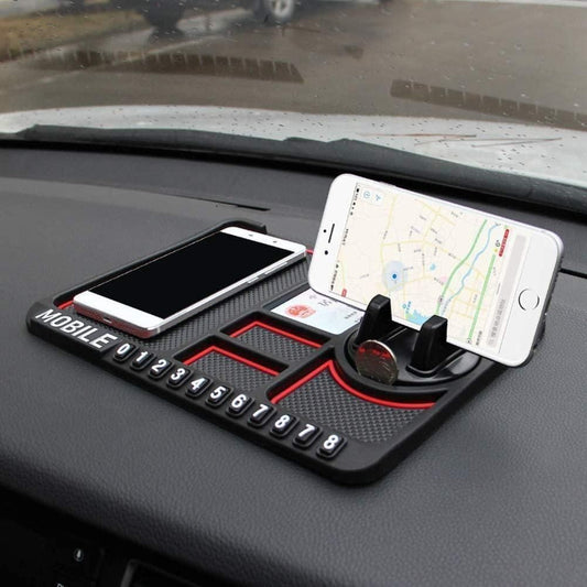 HSR Multifunction Car Phone & GPS Holder – Anti-Slip Silicone Dashboard Pad