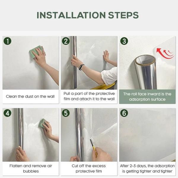 Self-Adhesive Transparent Electrostatic Wall Protection Film – Buy 1 Get 1 Free (Pack of 2)