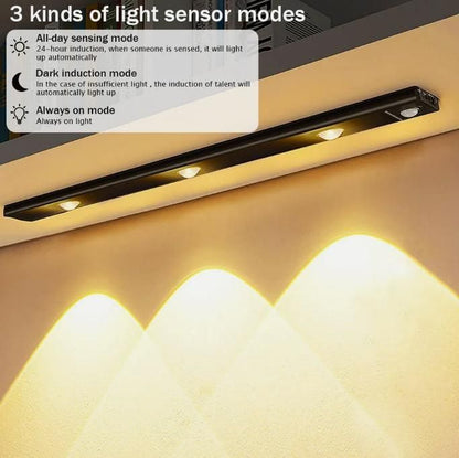 LED PIR Motion Sensor Cabinet  With USB Rechargeable